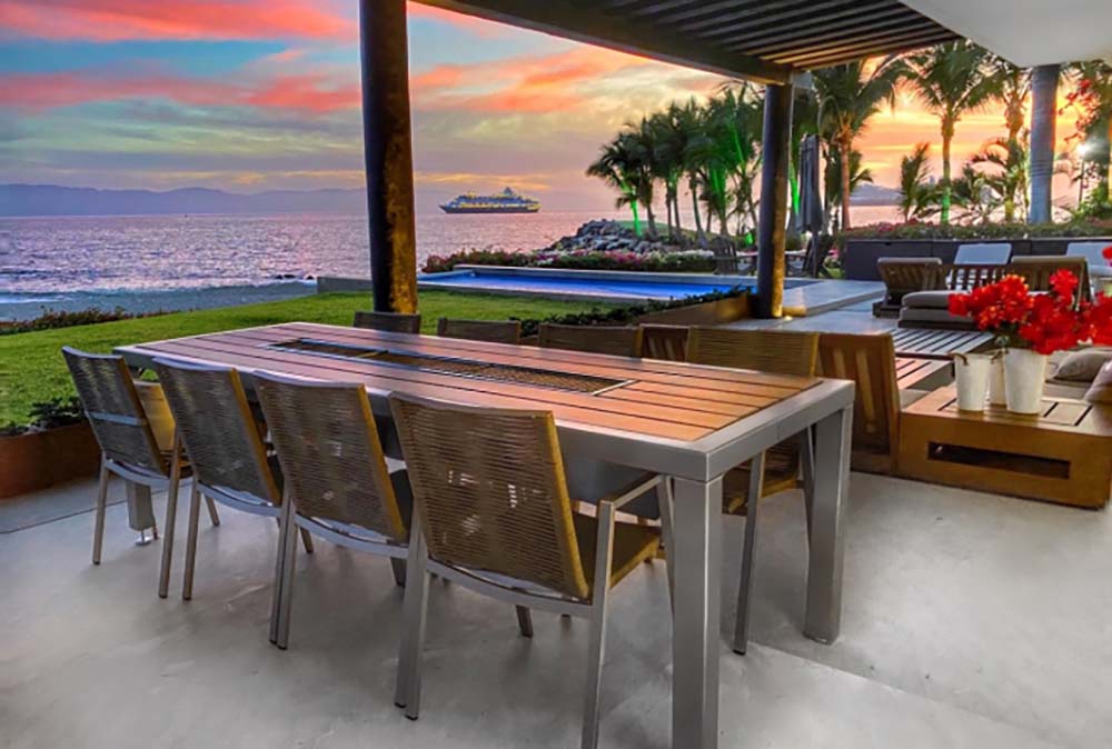 Outdoor dining table