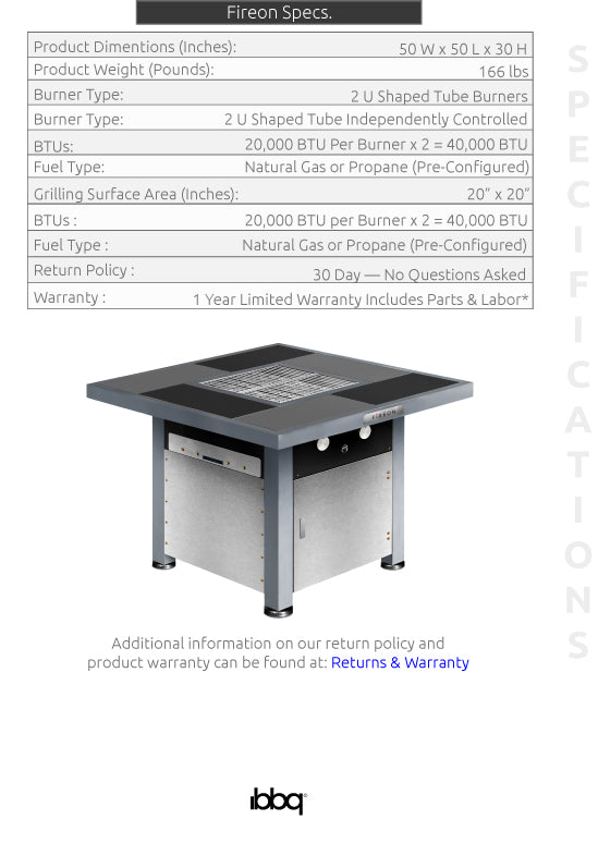 product specification