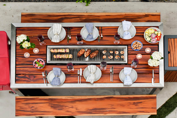 Outdoor kitchen featuring a grilling table by iBBQ