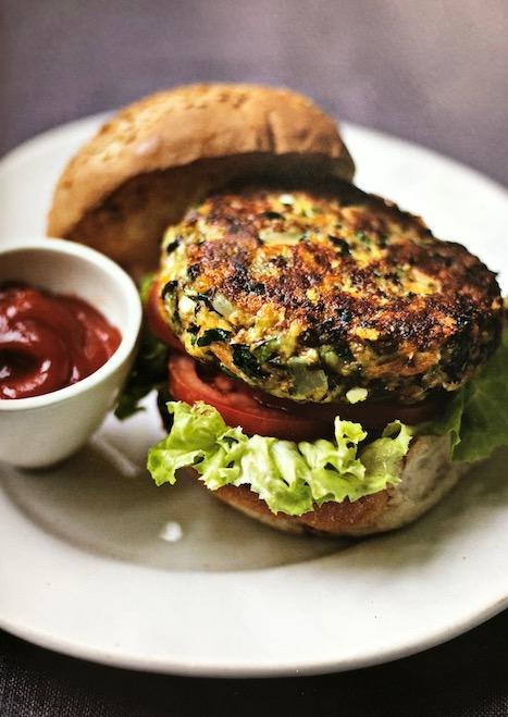 veggie burger with bun