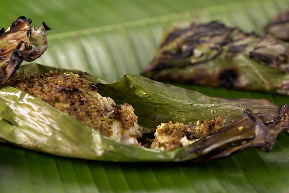 Steven Raichlen's Spiced Halibut Grilled in Banana Leaves-IBBQ