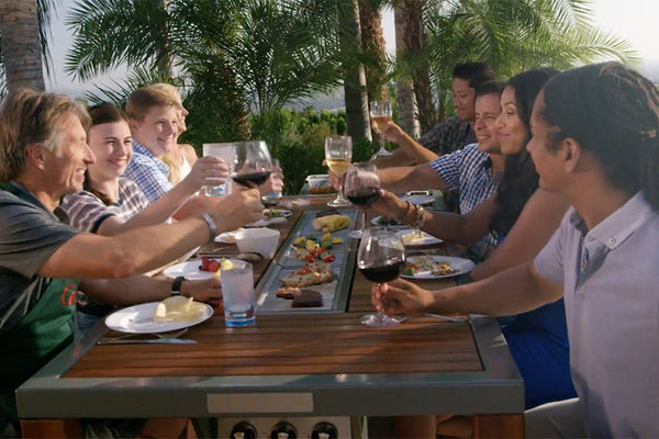 Hibachi style dinner party at the Angara Maximus grill table