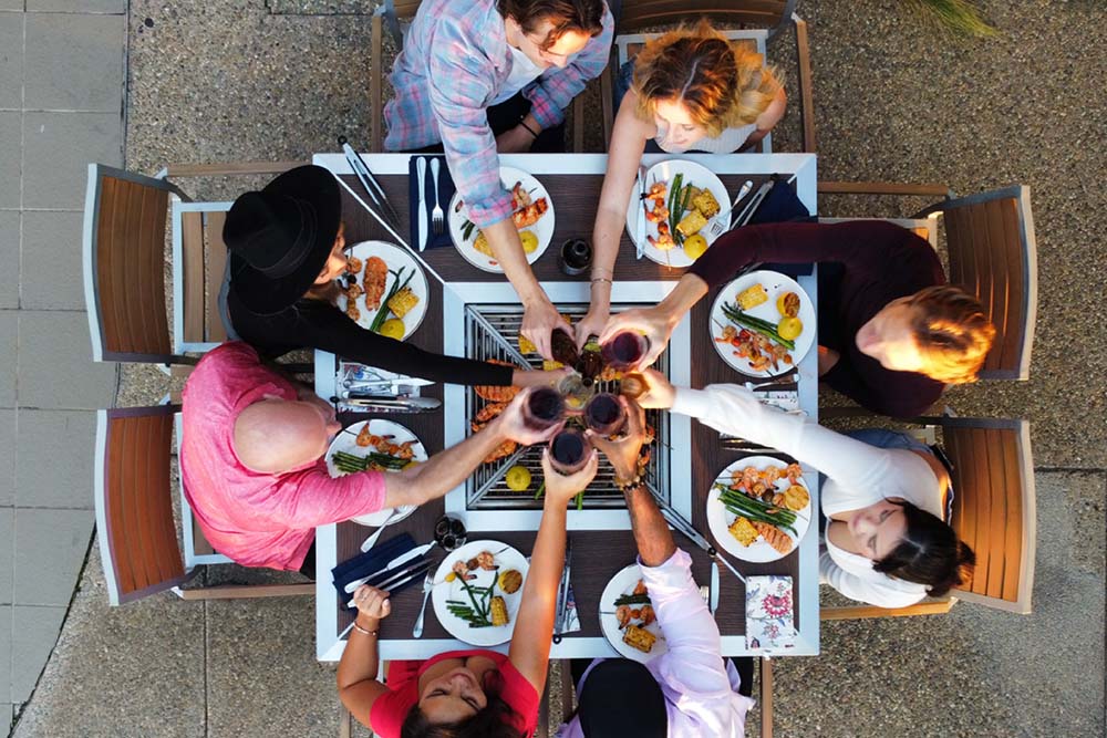 Garden table with integrated grill: Buqon DINE - Buqon