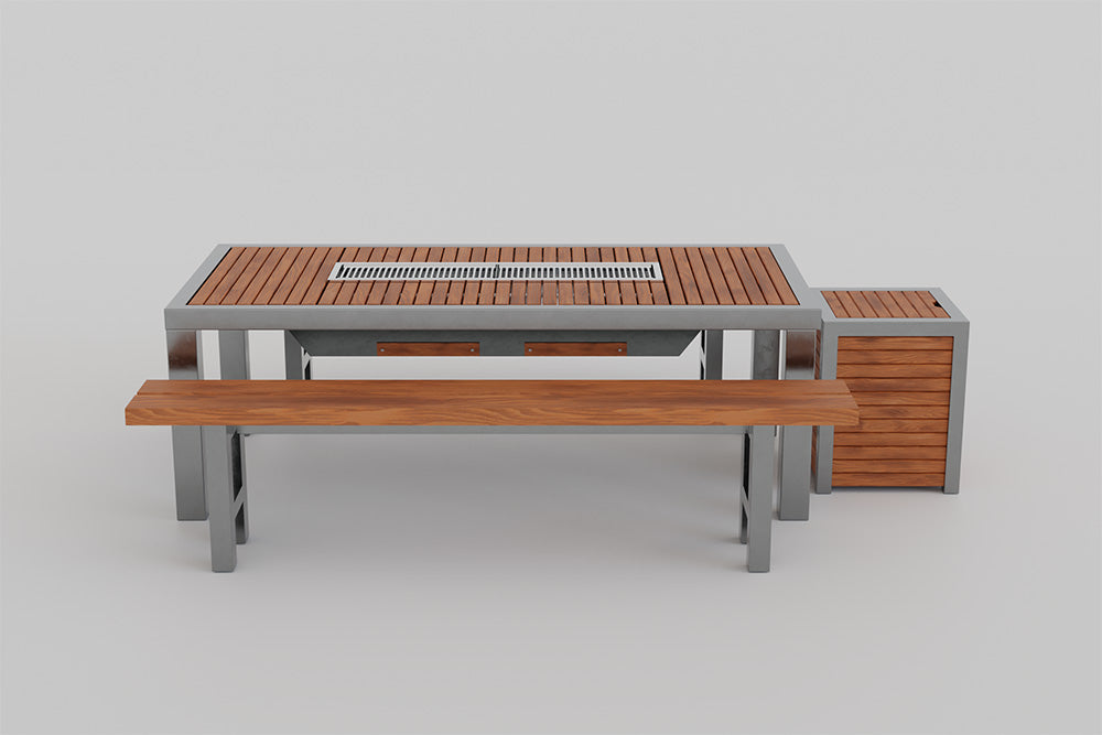 Angara Maximus | Outdoor Dining Table with BBQ Grill | iBBQ
